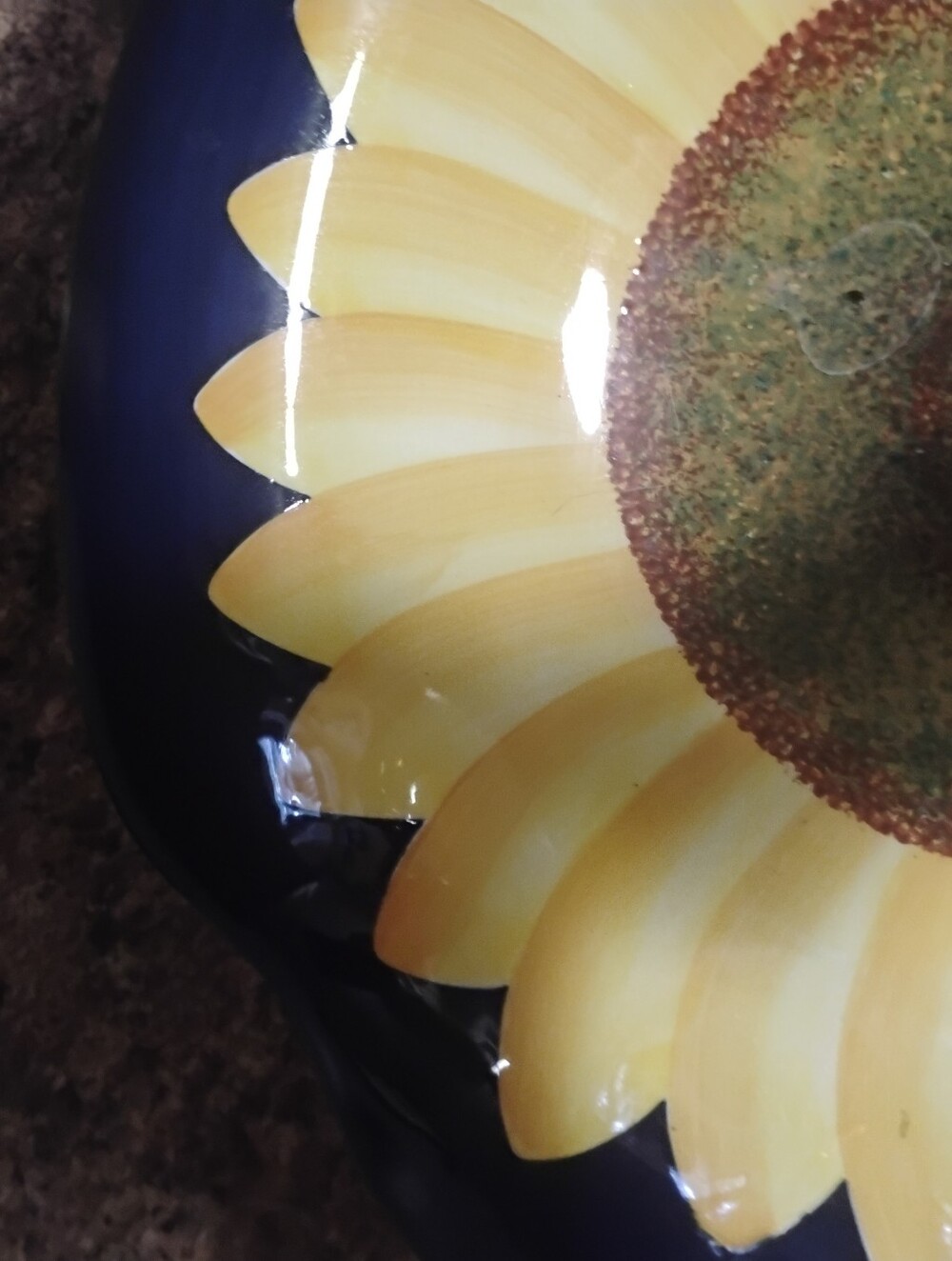 Vintage "Pure Art" 16-Inch Sunflower Serving Platter Bowl by Carol Endres - Picture 3 of 8